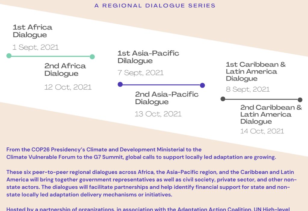 Scaling Up Locally led Adaptation: Regional Dialogue Series – September – October 2021